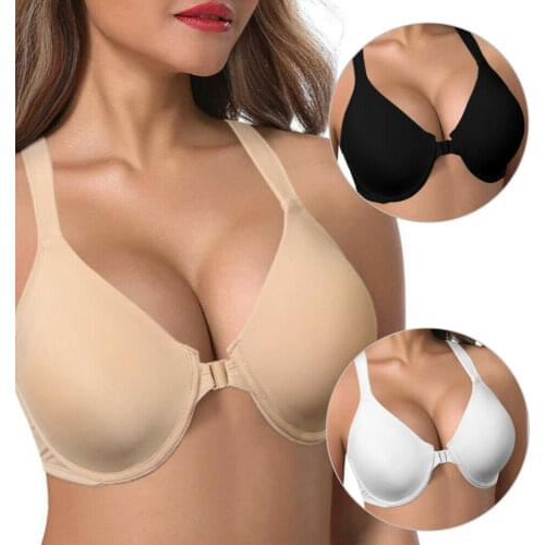 YBCG Front Closure Women’s Bra Racerback Push Up Lingerie Plunge Bras For Women Plus Size Underwire Bralette for Big Breast