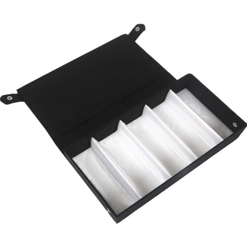 Black flannelette Cover Glasses Display Storage Box Sunglasse Organizer Case 5 Grid Eyeglasses Compartment Jewelry display shelf