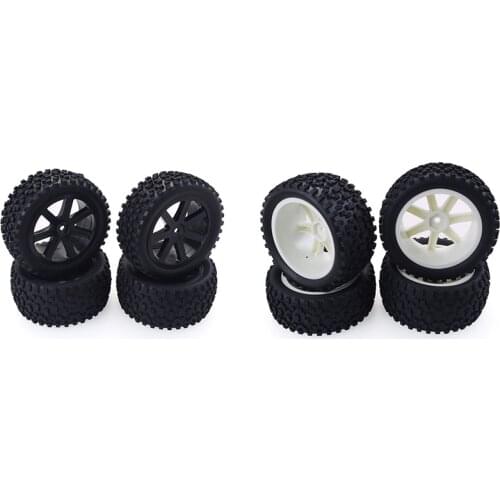 For ZD Racing Buggy Crawler Car RC Model Parts 4Pcs 1/10 RC Truck Rubber Tire Wheel Tyre Alloy Wheel Rims Replacement Tire