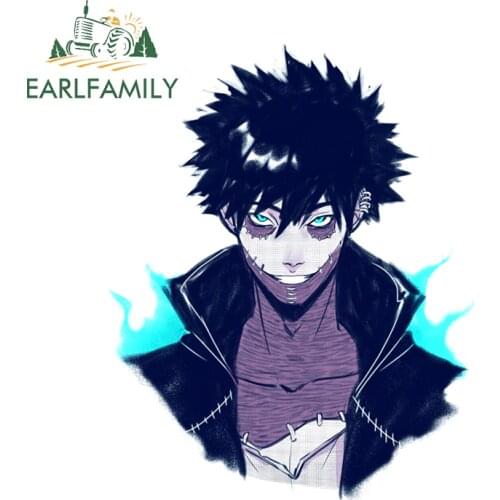 EARLFAMILY 13cm x 10.7cm for My Hero Academia Dabi Funny Car Stickers Creativite Waterproof Windshield Decal Graffiti Graphics