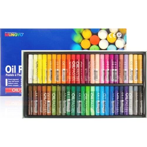 12/24color Korea Fluorescent Metallic Crayon Professional Medium and Heavy Oil Pastel Soft Crayon Wooden Box Graffiti Paintbrush