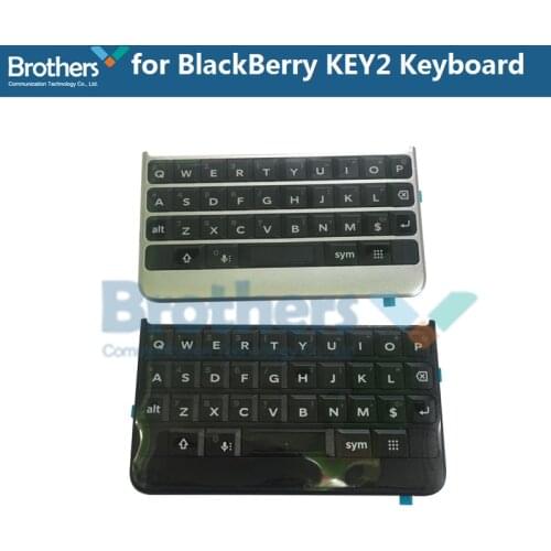 Keypad for BlackBerry Keytwo Key2 Keyboard Button With Flex Cable for BlackBerry Key2 Phone Replacement Parts Black Silver AAA