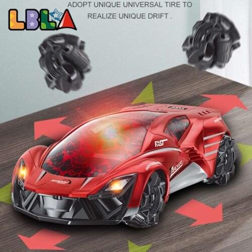LBLA 2.4G Crack Remote Control Min Drifting RC Car Stunt Multi-directional 360 Rotating Electric Racing Car Model With Light Toy
