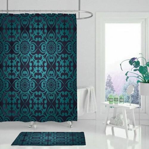 Multi-texture shower curtain waterproof shower curtain bathroom toiletries geometric bath screen printing curtains