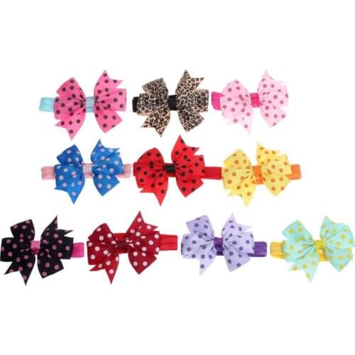 Yundfly 10pack Fashion Baby Headband Girls Turban Hairband Elastic Wave Point Bowknot Hair Accessories Cheveux Bebe Headwear