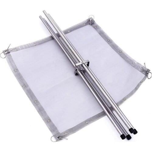 Outdoor Camping Cooking Grill Portable BBQ Charcoal Grill Stainless Steel Brackets Folding Fire Pits