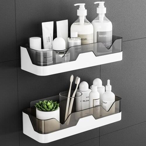 Bathroom Shelf Organizer Wall-Mounted Waterproof Shower Rack Storage Holder Caddy Kitchen Bath Accessories Shelves