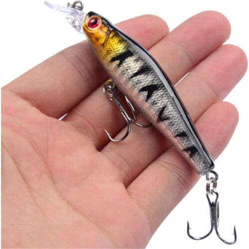 1Pcs Minnow Fishing Lure 80mm 9g Floating Plastic Bait Hard Crankbait Wobbler Tackle 3D Eyes Swimbait Bass Carp Fishing