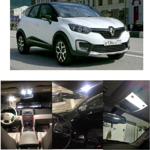 Led interior lights For 2017 Renault Kaptur lighting kit bulbs Canbus