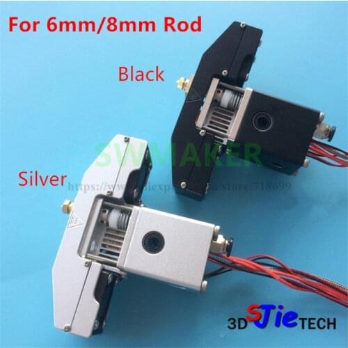 Ultimaker2+ metal hotend print head full kit silver / black for 6mm/8mm rod 3D printer parts
