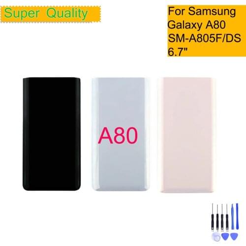 For Samsung Galaxy A80 Back Battery Cover Glass Door Rear Housing Replacement Case For SAMSUNG Galaxy A80 A805 SM-A8050