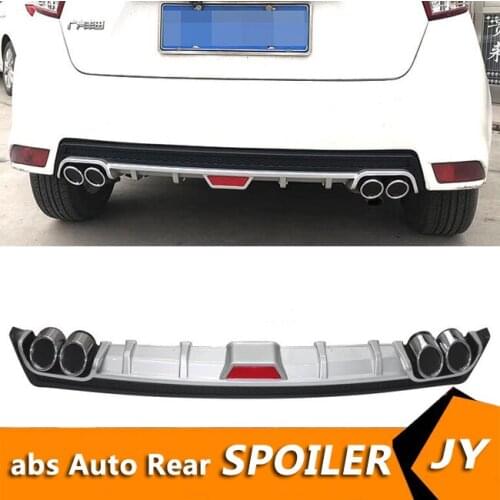 For TOYOTA Yaris ABS Rear Bumper Diffuser Protector For 2014-2017 Yaris Body kit bumper rear Front shovel lip rear spoiler