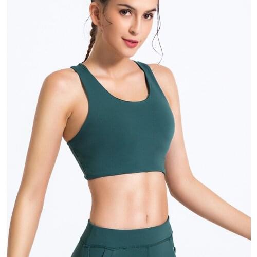 Womens Sports Bras - High Impact Gym Running Workout Yoga Bra Padded Criss Cross Straps Back