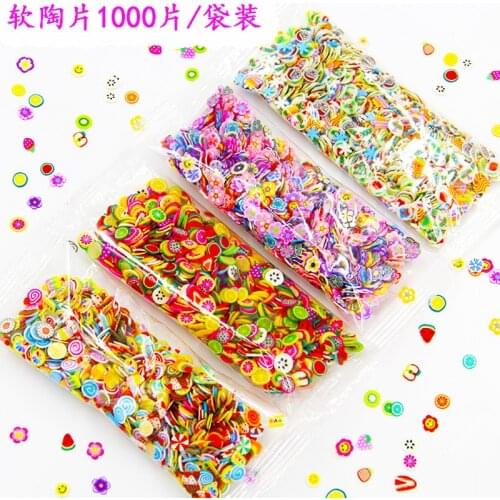 1 Box Mixed Clay Fruit Flower Flatback Nails Art Diamond For Decorations Beads Fit Embellishments of Fabric Garment