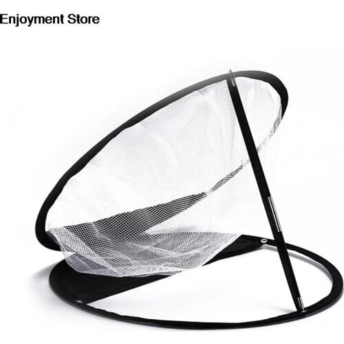 1pc Portable Golf Training Chipping Net Black PP + Nylon + Mesh Material Hitting Aid Golf Practice Net Cage Indoor Outdoor Bag