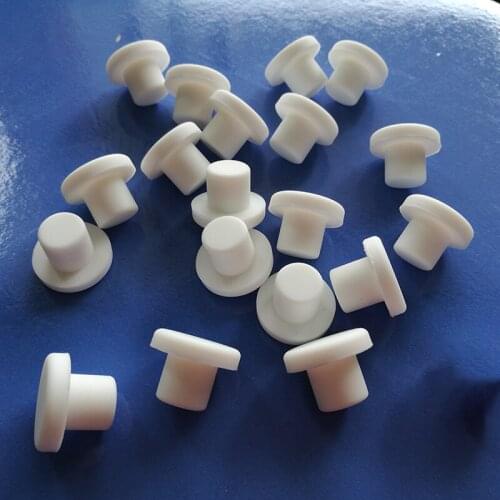 10PCS T Type Silicone Rubber Male Hole Caps Plug Stopper Round End Gap Masking Silicone Solid Plugs Black/White 2.7-15mm