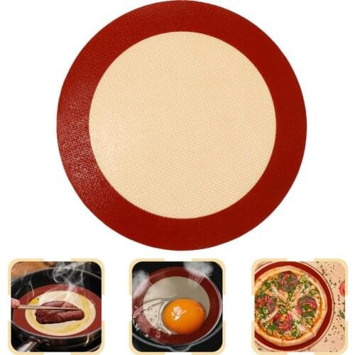 2pcs Silicone Round Place Mat Kitchen 8 Inch Microwave Oven Cooking Baking Mat
