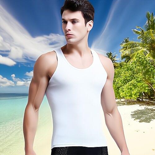 3pcs/lot Cotton Mens Underwear Sleeveless Tank Top Solid Muscle Vest Undershirts O-neck Gymclothing T-shirt mens vest