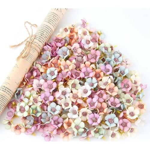50Pcs Multi color Daisy Flower Head Mini Silk Artificial Flower For Wedding Engagement Party Home Decor DIY Garland Headdress