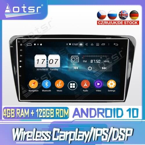 Android 10 PX6 128G For Skoda Octavia2014 2015 CarplayDVD GPS Navigation Auto Radio Stereo Video Multimedia Player HeadUnit 2din