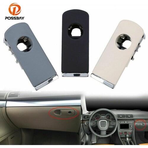 POSSBAY Car Glove Box Lock Latch Lid Handle Cover Lock Pullers with Lock Hole 8E1857131 for Audi A4 S4 Avant Quattro 2001-2008