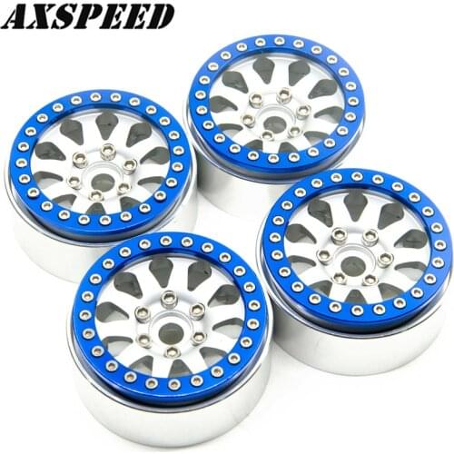 AXSPEED RC Car 1.9inch Beadlock Wheel Rim Alloy Metal Wheel Hub for 1:10 Axial SCX10 CC01 RC Crawler Parts