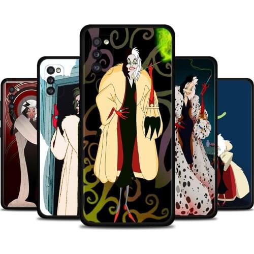 Phone Case For Samsung A91 A72 A71 A52 A51 A42 A41 A32 A31 A21s A21 A12 A11 A02s A02 A01 Cover Fundas Cartoon Cruella