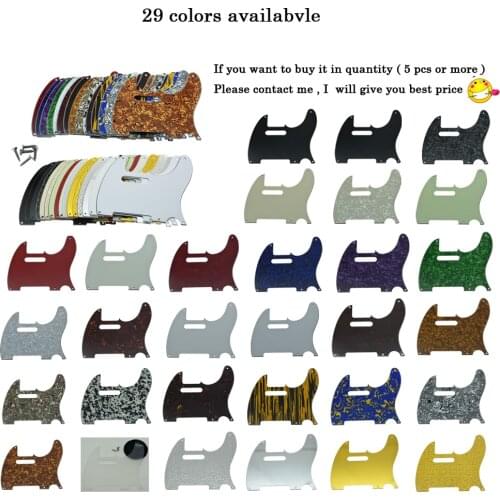 Dopro Tele 5 Hole Pickguard with screws Vintage Tele Style for Telecaster guitar different colors