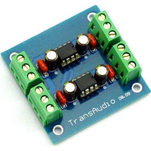 DRV134PAUnbalanced to Balanced Output Stereo Converter Board Low distortion Dual channel for power Amplifier