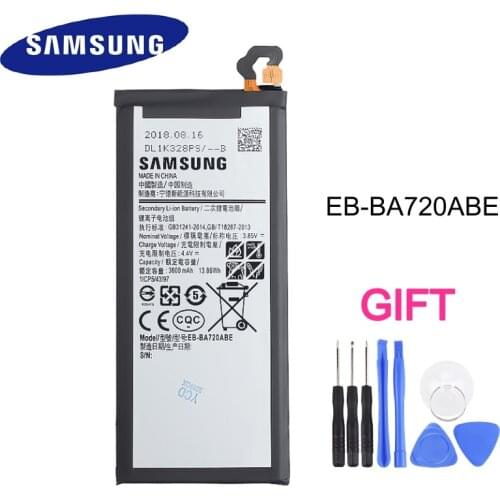 EB-BA720ABE Original Replacement Phone Battery For Samsung GALAXY A7 2017 version A720 SM-A720 Authentic Battery 3600mAh