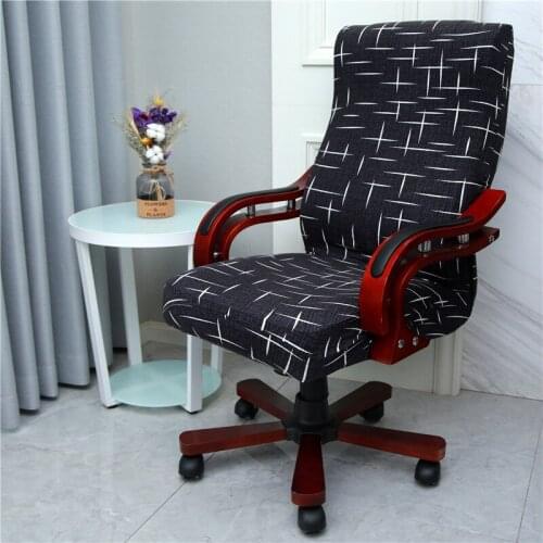 Office Rotating Boss Computer Chair Covers Elastic Office Lift Executive Chair Cover Modern Anti-dirty Boss Rotating Seat Case