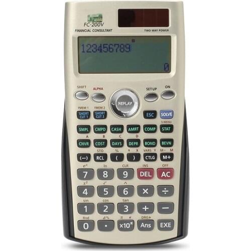 FC-200V Financial Calculator Financial Accounting Examination AFP / APA / CPA Computer Built-in 12 Formulas