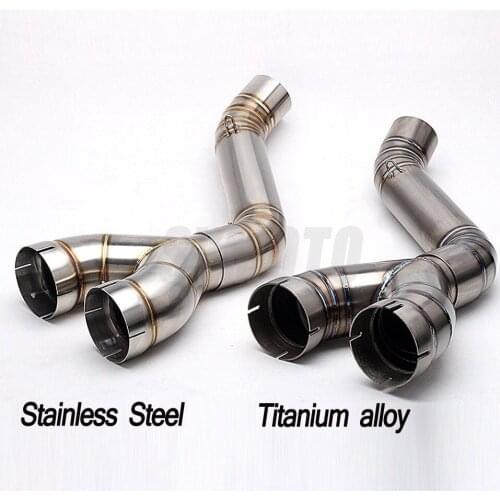 Motorcycle 61mm Exhaust Muffler Middle Link Pipe For BMW S1000RR 2010 2011 2012 2013 2014 S1000 RR Slip-on