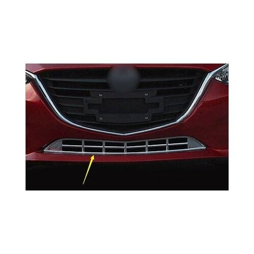 Chrome Front Bottom Grill Grid Grille Cover Trim For Mazda 3 AXELA M3 2014-2016