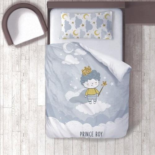 Duvet Cover Set Bedding Set Pillow Case for Baby and Kids Room 3D Printed Moon Cloud and Star Model 080