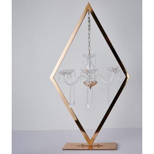 Creative diamond candle holder European wedding romantic candle holder Western food table decoration wedding props