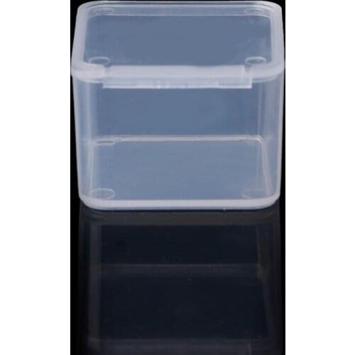 Small Square Clear Plastic Jewelry Storage Boxes Beads Crafts Case Containers