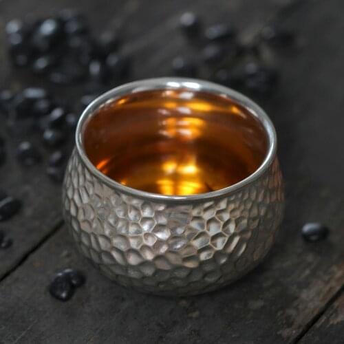 Hammered silver 925 tea cup silvering drinking cup premium quality material