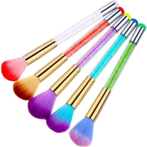 Soft Nail Art Dust Remover Powder Brush Makeup Blush Brushes, Hair Sweep Brush Neck Duster Brush for Haircutting