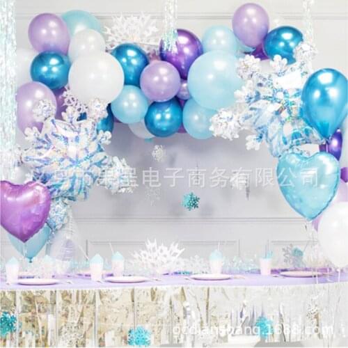 Christmas venue decoration balloon set Christmas party balloon set decoration Snowflake metal balloon set
