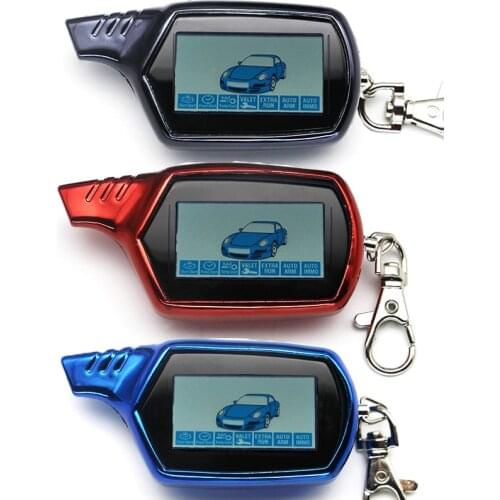 New 2-Way B9 Twage Keychain Key Chain LCD Remote Control+TPU cover for Russian Starline B9 Twage Two Way Car Alarm System
