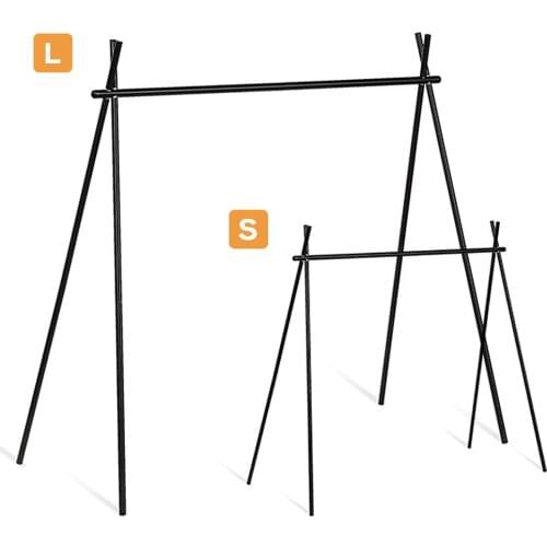 Outdoor Camping Solid Rack 캠핑용품 Multi Functional Cookware Rack Folding Aluminum Alloy Hanging Rack With 10 Hooks