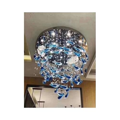 Custom non-standard hotel sales offices sand table engineering shopping malls wedding large hall corridor art chandelier bird ch