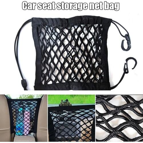 Car Mesh Organizer Seat Back Net Bag Driver Storage Netting Pouch between Seats Auto Accessories Car Styling