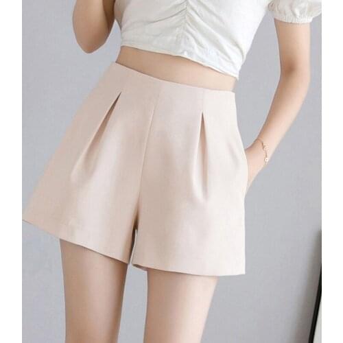 High Waist Loose Ladies Shorts Women For Summer 2020 Black Loose Chiffon Shorts Womens Autumn Slim High Waist Shorts Mujer