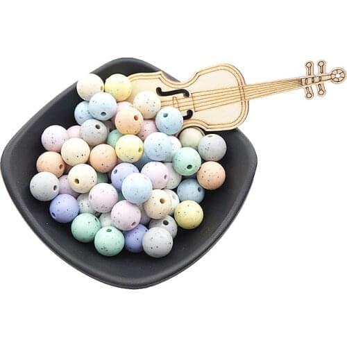 Chenkai 12mm 100PCS Silicone Beads Baby Round Infant Soothing Shower Toys For DIY Soothing Pacifier Clip Beads Accessories