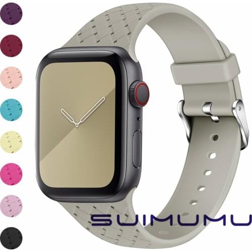 Replacement Bands for Apple Watch Bands 38mm 40mm 42mm 44mm Silicone Iwatch Strap Bands For Apple Watch Series 5/4/3/2/1 81008