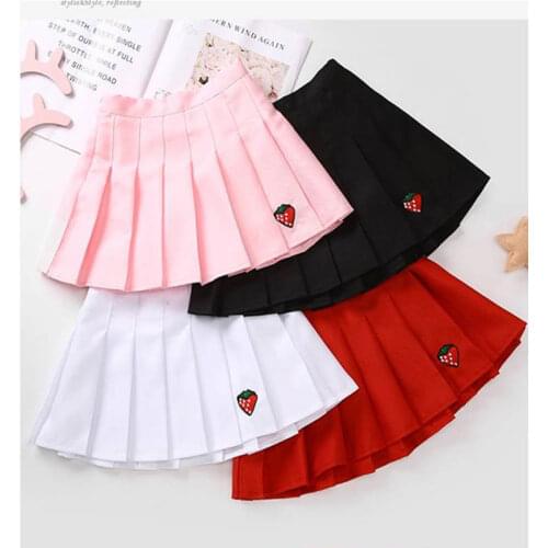 Girls Skirts 2020 New Summer Girls Student Pleated Skirts Women Cute Sweet Girls Dance Skirt Princess Cotton Teen Girls Skirts