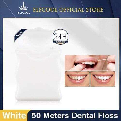 1Pcs 50M Portable Micro Wax Dental Floss Interdental Brush Teeth Stick Toothpicks Oral Hygiene Teeth Cleaning Wax Wire Wholesale