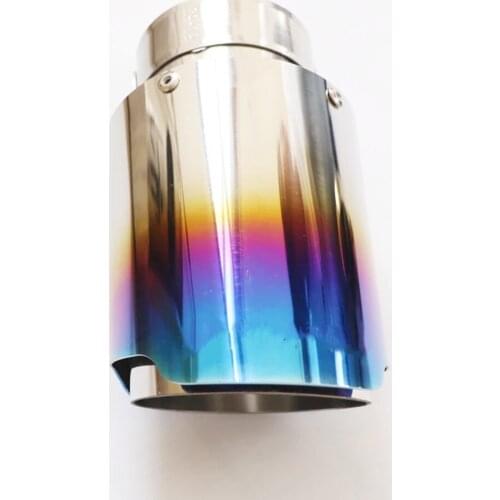 Newest Style blue stainless steel universal exhaust system end pipe+car exhaust tip 1 piece
